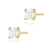 Kolczyki K0058 Diament 2 x 0,03ct żółte złoto