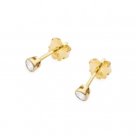Kolczyki K0067 Diament 2 x 0,10ct żółte złoto