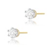 Kolczyki K0068 Diament 2 x 0,15ct żółte złoto
