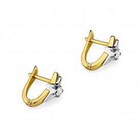 Kolczyki K0088 Diament 2 x 0,10ct żółte złoto