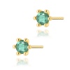 Kolczyki K0222 Szmaragd 2 x 0,30ct żółte złoto