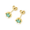 Kolczyki K0222 Szmaragd 2 x 0,30ct żółte złoto