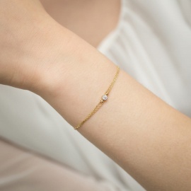 Bransoletka B0004 Diament 0,10ct żółte złoto