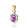 Zawieszka Z0312 Ametyst 0,40ct żółte złoto