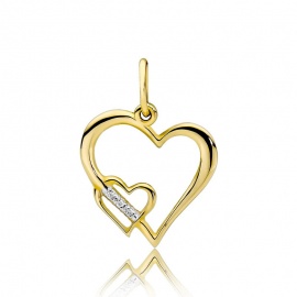 Zawieszka Z0008 z diamentami żółte złoto
