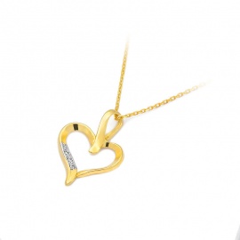 Zawieszka Z0011 z diamentami żółte złoto