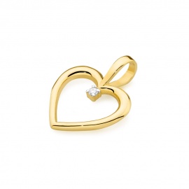 Zawieszka Z0028 Diament 0,005ct żółte złoto