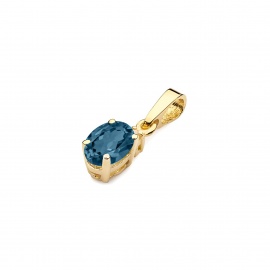 Zawieszka Z0001 Topaz London Blue 0,50ct żółte złoto