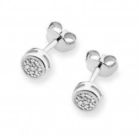 Kolczyki K0041 z diamentami białe złoto