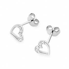 Kolczyki K0503 z diamentami białe złoto