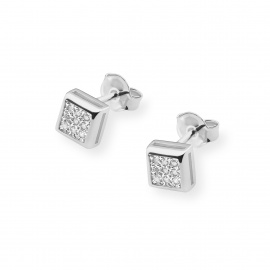 Kolczyki K0036 z diamentami białe złoto