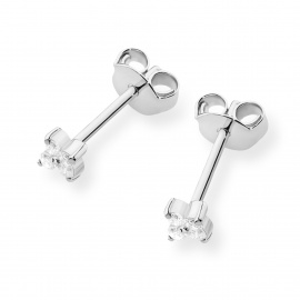 Kolczyki K0024 z diamentami białe złoto