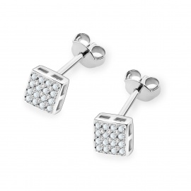 Kolczyki K0013 z diamentami białe złoto