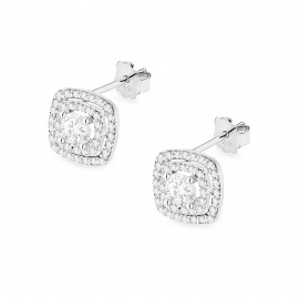 Kolczyki K0506 z diamentami białe złoto