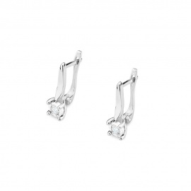 Kolczyki K0065 Diament 2 x 0,08ct białe złoto