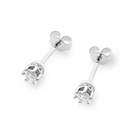 Kolczyki K0068 Diament 2 x 0,15ct białe złoto