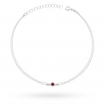 Bransoletka B0005 Rubin 0,15ct białe złoto