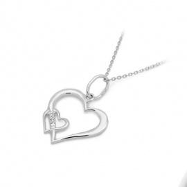 Zawieszka Z0008 z diamentami białe złoto