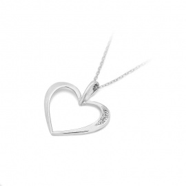 Zawieszka Z0030 z diamentami białe złoto