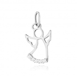 Zawieszka Z0504 z diamentami białe złoto