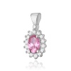 Zawieszka Z0182 Różowy Topaz 0,50ct białe złoto