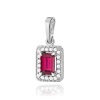Zawieszka Z0422 Rubin 0,80ct białe złoto