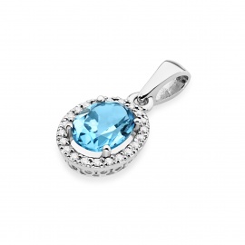 Zawieszka Z0080 Topaz Swiss 1,70ct białe złoto