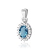 Zawieszka Z0312 Topaz London Blue 0,50ct białe złoto