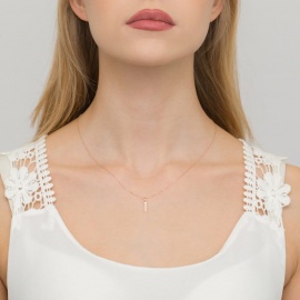 Zawieszka Z0069 Diament 0,005ct - litera I - różowe złoto