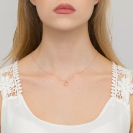 Zawieszka Z0069 Diament 0,005ct - litera G - różowe złoto