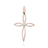 Krzyżyk D0029 Diament 0,02ct różowe złoto