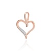 Zawieszka Z0011 z diamentami różowe złoto
