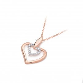 Zawieszka Z0016 z diamentami różowe złoto