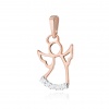 Zawieszka Z0504 z diamentami różowe złoto