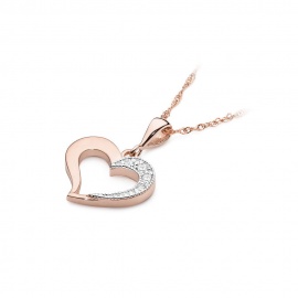Zawieszka Z0023 z diamentami różowe złoto