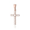 Krzyż D0008 Diament 0,10ct różowe złoto