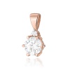 Zawieszka Z0076 Biały Szafir 0,60ct różowe złoto