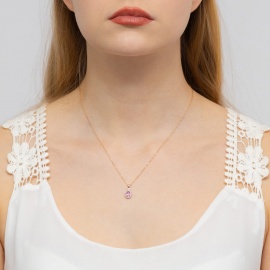 Zawieszka Z0312 Różowy Topaz 0,50ct różowe złoto