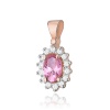 Zawieszka Z0182 Różowy Topaz 0,50ct różowe złoto