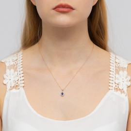 Zawieszka Z0182 Szafir 0,70ct różowe złoto