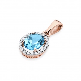Zawieszka Z0080 Topaz Swiss 1,70ct różowe złoto