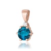 Zawieszka Z0076 Topaz London Blue 0,50ct różowe złoto