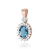Zawieszka Z0312 Topaz London Blue 0,50ct różowe złoto