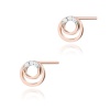 Kolczyki K0078 z diamentami różowe złoto