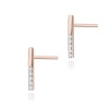 Kolczyki K0077 z diamentami różowe złoto