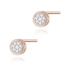 Kolczyki K0041 z diamentami różowe złoto
