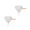 Kolczyki K0504 z diamentami różowe złoto