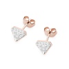 Kolczyki K0504 z diamentami różowe złoto