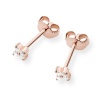 Kolczyki K0024 z diamentami różowe złoto
