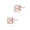 Kolczyki K0013 z diamentami różowe złoto